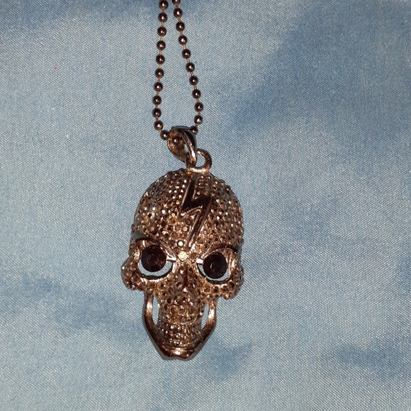 Black Skull Stainless Steel Necklace- Halloween - Picture 5 of 6